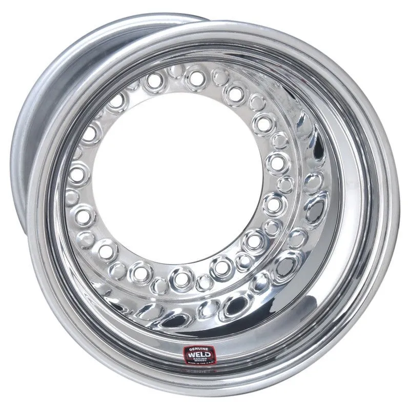 Weld XL Wide 5 Modified Wheel - 15' x 12" - 5" Back Spacing - Aluminum - Polished - Outer Bead-Loc