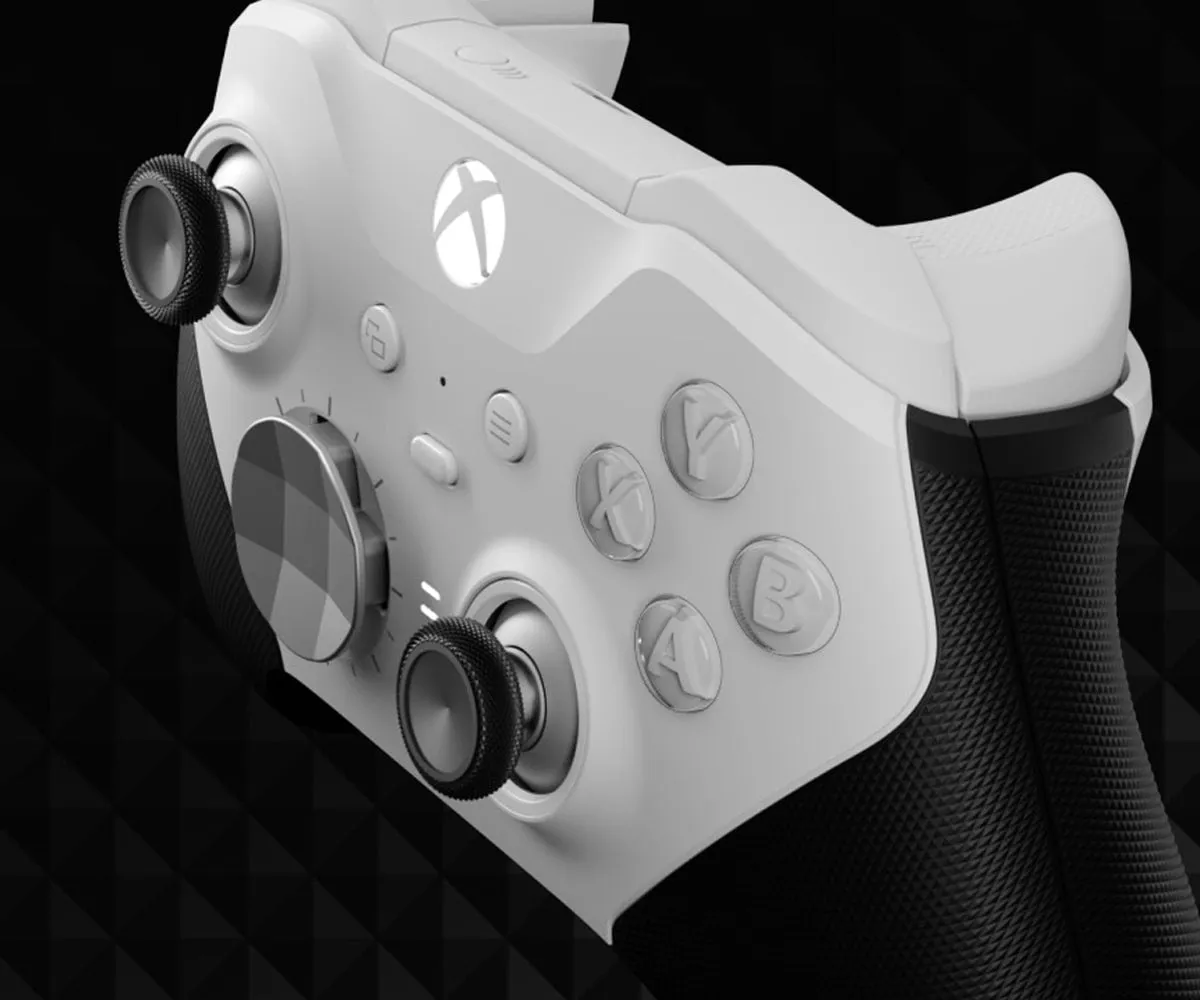 WHITE CORE XBOX ELITE SERIES 2 CUSTOM MODDED CONTROLLER