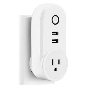 Wi-Fi Smart Wall Outlet - Remote Control w Alexa Echo and Google Home