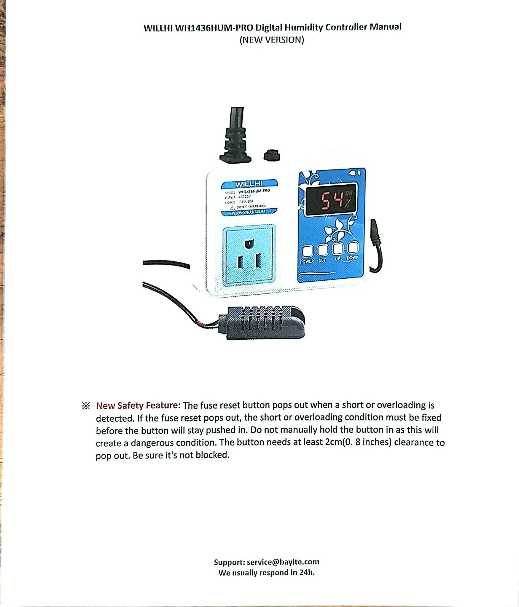 Willhi Humidistat- Humidity Level Controller