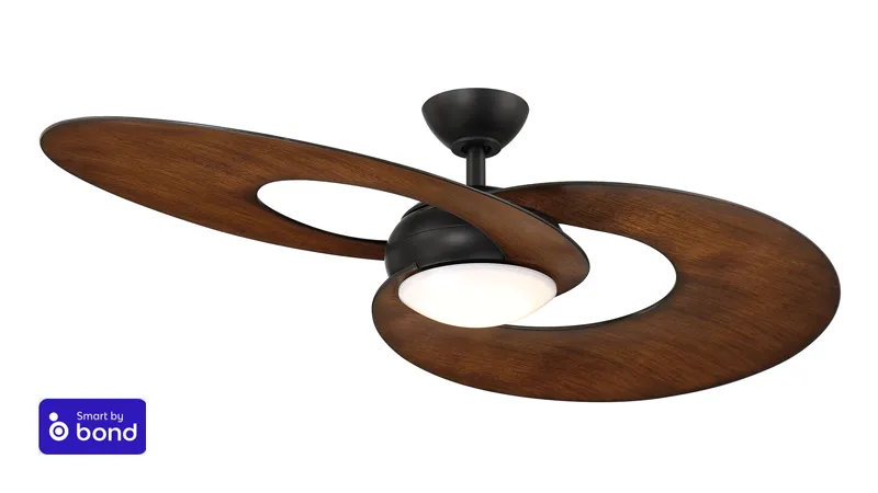 Wind River WR2010MB Sirius 52" Wi-Fi smart Ceiling Fan Matte Black/Walnut