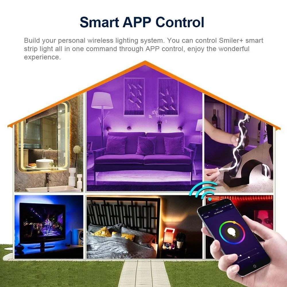 Wireless LED Lights (Control options: IR Remote Control, Phone WIFI)