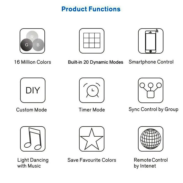 Wireless WiFi Smart Phone APP LED Controller or with 24Key IR Remote Controller for RGB LED Flexible Strip Lights