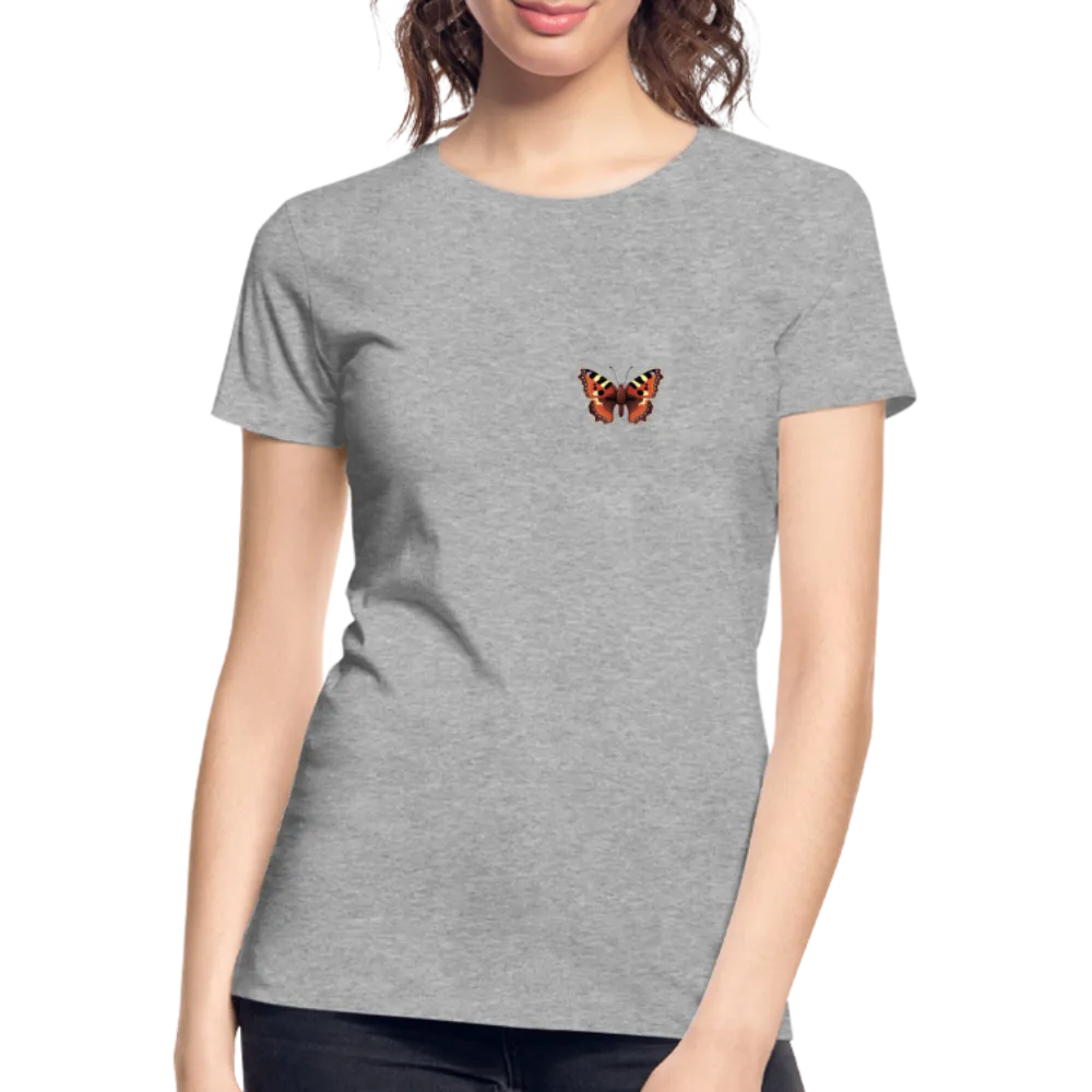 Women’s Premium Organic T-Shirt with butterfly logo (shipping to Europe)