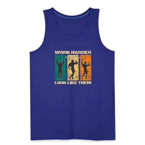 WORK HARDER 02 - Men’s Premium Tank